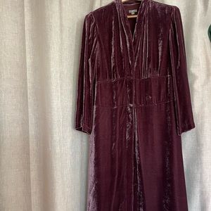 J Jill Velvet mauve dress/duster size 12